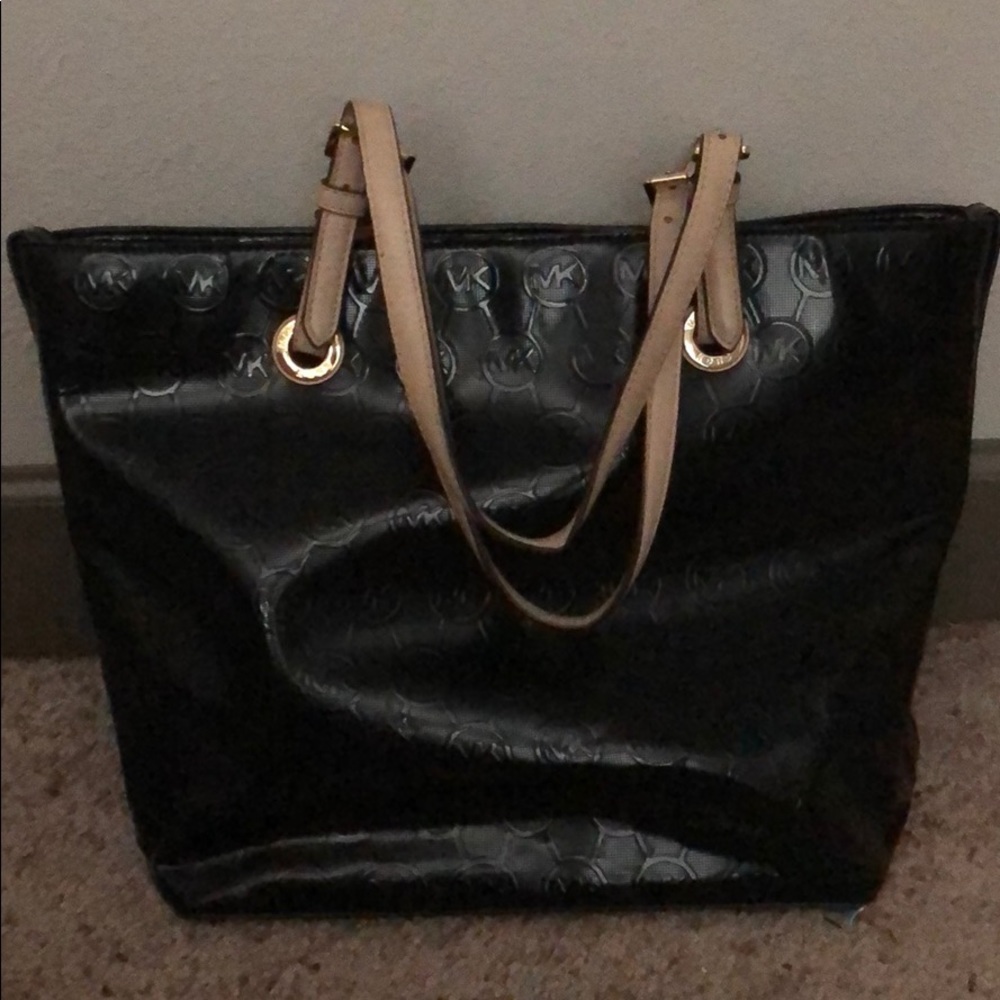 Michael Kors Black monogram tote